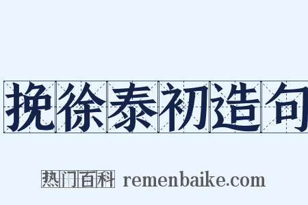 挽徐泰初造句是什么意思的图片